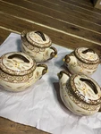 Temp-tations Old World Ceramic Bird Canister Set Floral Brown 16OZ, Of 4. Fixed Price $30.00.