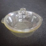 Antique Early Pyrex Clear Glass 7"X3" Casserole Dish 023-622-B Knob Lid 622-C. Fixed Price $24.00.