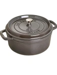 Staub La Cocotte Round Cast Iron Pot With Lid, 7 Inches, Handles, Gray. Fixed Price $125.00.