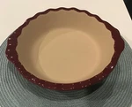 Pampered Chef Cranberry Stoneware Deep Dish Pie Plate 9" X #5122. Fixed Price $44.99.