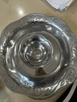 Lenox 2PC French Perle Chip/dip 12" Aluminum Bnwt Polish Steel Shinny Beautiful. Fixed Price $46.24.