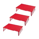 Hutzler Bake Cooling Rack Wave Red Stackable Foldable Heat Resistant 3-PACK. Fixed Price $49.70.