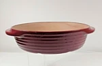 Pampered Chef Family Heritage 8 1/2"D Cranberry Round Baking Dish Usa. Fixed Price $29.99.