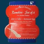 Porcelain Bakeware Ramekins 4 White 6OZ Creme Brulee Souffle Cups/ Oven To Table. Fixed Price $24.95.