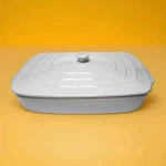 Glazed Stoneware Ceramic Baking/casserole Dish With Lid (15.1/9.3/2.7 Inches). Fixed Price $35.00.