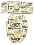Paris Jardin Song Bird French Bathroom Decor Toilet Seat & Tank Lid Cover Set. Fixed Price $34.95.