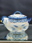 Temp-tations Old World 16 Oz Blue Chicken Ovenware KFI-722033 Chips/ Cracks. Fixed Price $25.00.