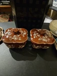 4PC Temptations By Tara Floral Lace 2 Square Brown Casseroles Lid 16 Oz Unused. Fixed Price $23.00.