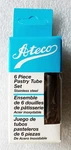 Ateco 6-PIECE Pastry Tube Set For Cake Decorating, With 8 Bags. Fixed Price $10.99.