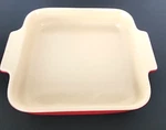 Creuset Classic Stoneware Square 9"X9" Casserole Baking Dish Red 10-21. Fixed Price $29.90.