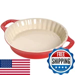 Staub Ceramic Bakeware-pie-pans Dish 9-INCH Cherry 40508-614. Fixed Price $76.72.