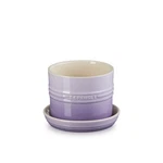 Creuset Bluebell Provence Purple Herb Flower Planter 14 Cm W/ Tray Stone New. Fixed Price $89.95.