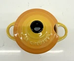 Le Creuset Dijon Yellow Mini Condiment Pot 3" X 4" No Spoon. Fixed Price $19.99.