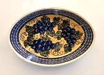 Zaklady Ceramiczne Boleslawiec Tuscan Grapes Polish Pottery Oval Baker 12". Fixed Price $55.00.