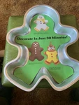 Vintage 1985 Wilton Gingerbread Boy Snowman Clown Cake Pan 2105-2072 Nos. Fixed Price $18.00.