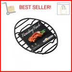 Gourmex Black, Oval Oven Roasting Rack With Integrated Feet Ideal For Cooking,. Fixed Price $27.03.