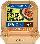 Vailnd 9INCH Square Air Fryer Disposable Paper Liners, 125PCS Non-stick Food Gra. Fixed Price $18.21.