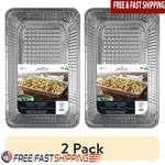 Giant Aluminum Pasta Steam Pan Set 2 Pack Disposable Kitchen Catering Essentials. Fixed Price $24.70.