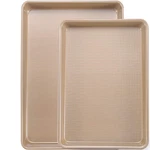 Joho Baking Cookie Sheets Pan 2 Pack (9X13 & 15X10 In) Gold,. Fixed Price $33.39.