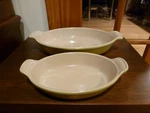 Lot Of 2 Le Creuset Oval Baking Dishes Stoneware Yellow Perfect. Fixed Price $49.99.