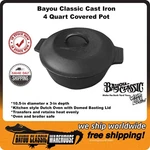 Bayou Classic 7600 Cast Iron 4 Quart Covered Pot 10.5" X 3" Kitchen Style. Fixed Price $68.88.