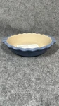 Pampered Chef Family Heritage Stoneware Pie Plate Blue Scalloped Edge. Fixed Price $21.99.