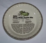 Watkins Deep Dish Apple Pie Recipe Plate Usa 1982 Ceramic. Fixed Price $21.99.