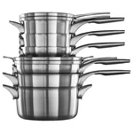 Calphalon Stainless Steel Pots And Pans Kitchen Cookware, 10 Piece Set, Silver. Fixed Price $489.99.