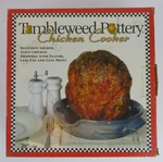 Tumbleweed Pottery Upright Beer Chicken Cooker Roaster Blue Green Ceramic W/ Box. Fixed Price $16.95.
