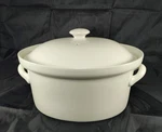 Vintage Hall White Oval 2 Handle Covered Casserole Serving Dish 10 X 7 5" Rare. Fixed Price $19.99.