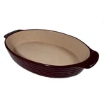 The Pampered Chef Stoneware Family Heritage Collection Cranberry 9.75 Oval Dish. Fixed Price $16.00.