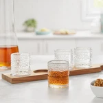The Pioneer Woman Channing Shot Glass Set With Acacia Wood Stand 5 Pc New. Fixed Price $24.95.