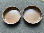 2-SIMPLY Calphalon Nonstick Bakeware 9" Round Cake Pans Toffee Colored Exc.. Fixed Price $12.48.