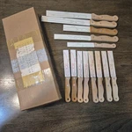 13 Chefs Collection Stainless Steel Kitchen Knife Cutlery Set Wood Handles. Fixed Price $35.00.