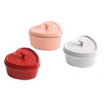 Staub Ceramic 3-PC Mini Heart Cocotte Set Cherry, Pink, White. Fixed Price $69.95.