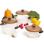 Moss & Stone 6-PIECE Glass Casserole Set W/ Lids Oven Microwave Safe Dishes. Fixed Price $41.76.