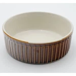 Vintage Hall Usa #2504 Pottery Brown Ribbed Souffle Baking Dish 6 3/4. Fixed Price $20.70.
