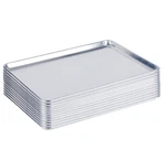 12 Case Aluminum Bun Sheet Pans Full Size Wire Rim Restaurant Baking 18" X 26". Fixed Price $119.97.