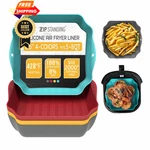 Zip Standing Silicone Air Fryer Liners 8.5 , 4 Colors. Fixed Price $25.98.