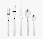 Fantasia Italian White Color Handle Flatware Mepra 5 Piece Place Setting New. Fixed Price $87.77.