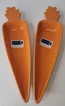 2 Chantal Ceramic Carrot Shaped Serving Dish Bowl Bakeware Orange New Spring. Fixed Price $20.59.