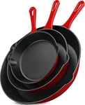 Pre-seasoned Cast Iron Skillet Set 3-PIECE 6 , 8 And 10 Inches Utopia Kitchen. Fixed Price $38.66.