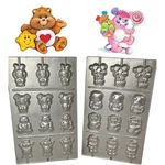 Vtg 1986 Wilton Care Bears & Popples Aluminum Cookie Mold Pans Cake Pops Read. Fixed Price $19.95.