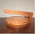 Princess House Wildflower Manual Wood Tortilla Press Brown, 6 In, Mpn 10120. Fixed Price $90.00.