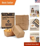Eco-friendly Mini Loaf Pan Liners 100 Pcs Natural Parchment For Perfect Bakes. Fixed Price $13.99.