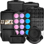Bakeware Set 22 Pieces Nonstick Carbon Steel Oven Pans With Silicone Handles. Fixed Price $76.64.