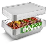 EHOMEA2Z Large Aluminum Pans With Lids Disposable Full-size W/ 15. Fixed Price $77.75.
