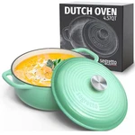 Segretto Cookware Enameled Cast Iron Dutch Oven With Handle, 4.57 Quarts, Ver.... Fixed Price $64.70.