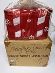 Vtg Temp-tations Snowflake 2 Qt Covered Baker W/ Rack & Tote New Box Papers. Fixed Price $84.92.
