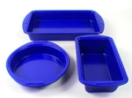 3 Piece Silverstone Ceramic Bakeware Ocean Blue Baking Cake, Loaf And Pans. Fixed Price $24.95.